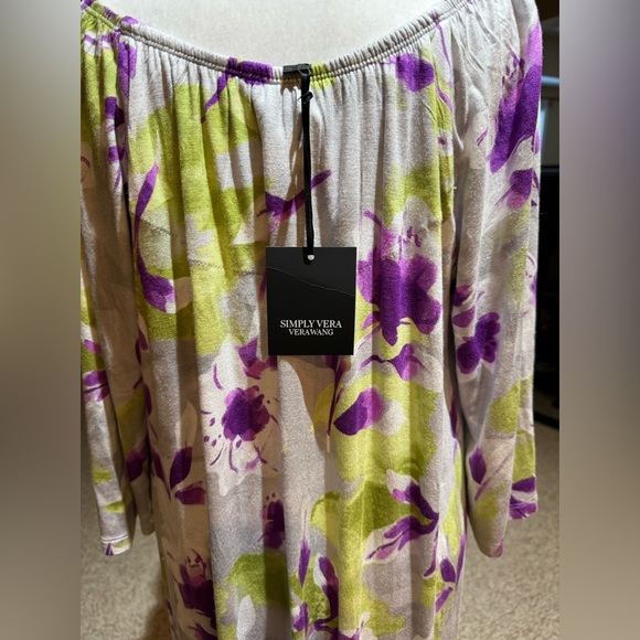 NWT Simply Vera Vera Wang Womens Sleepwear Radiance Long Dress Pajama Size S - Picture 8 of 10